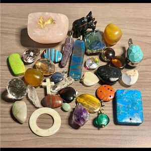 Assorted Gemstone Pendant Collection